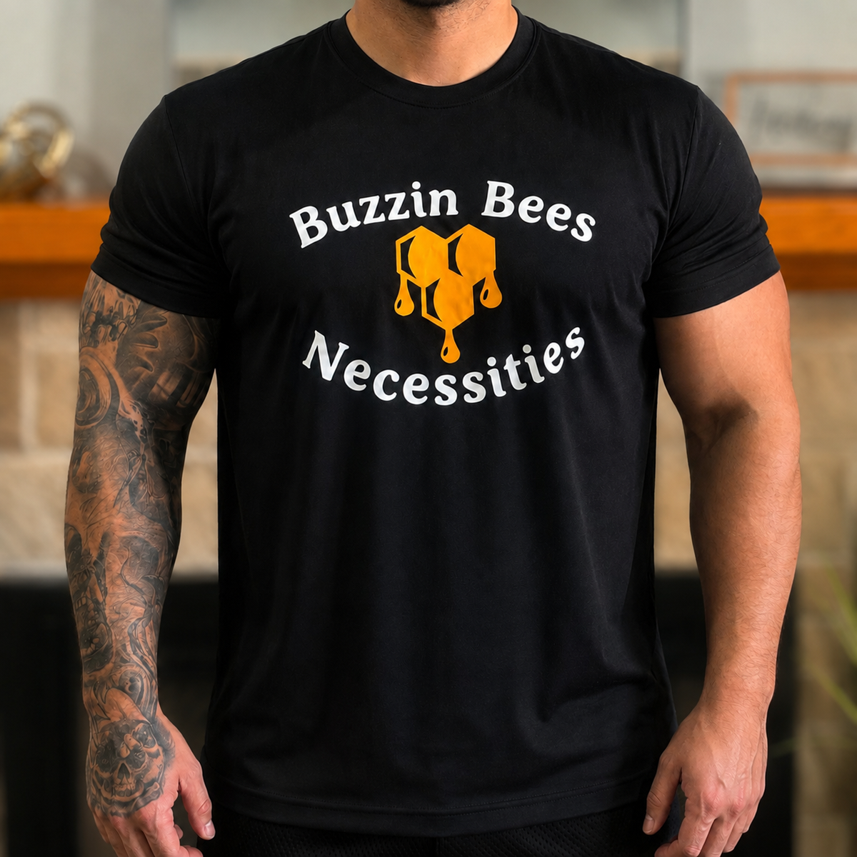 Buzzin Bees T-Shirt - Black